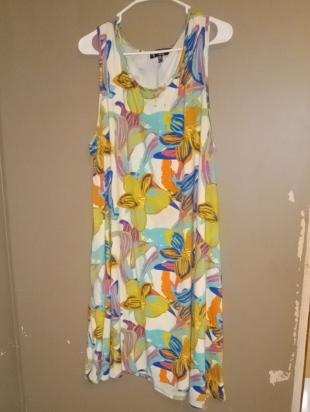 Ashley Blue Sleeveless Floral Maxi Dress in Yellow, Blue & Orange